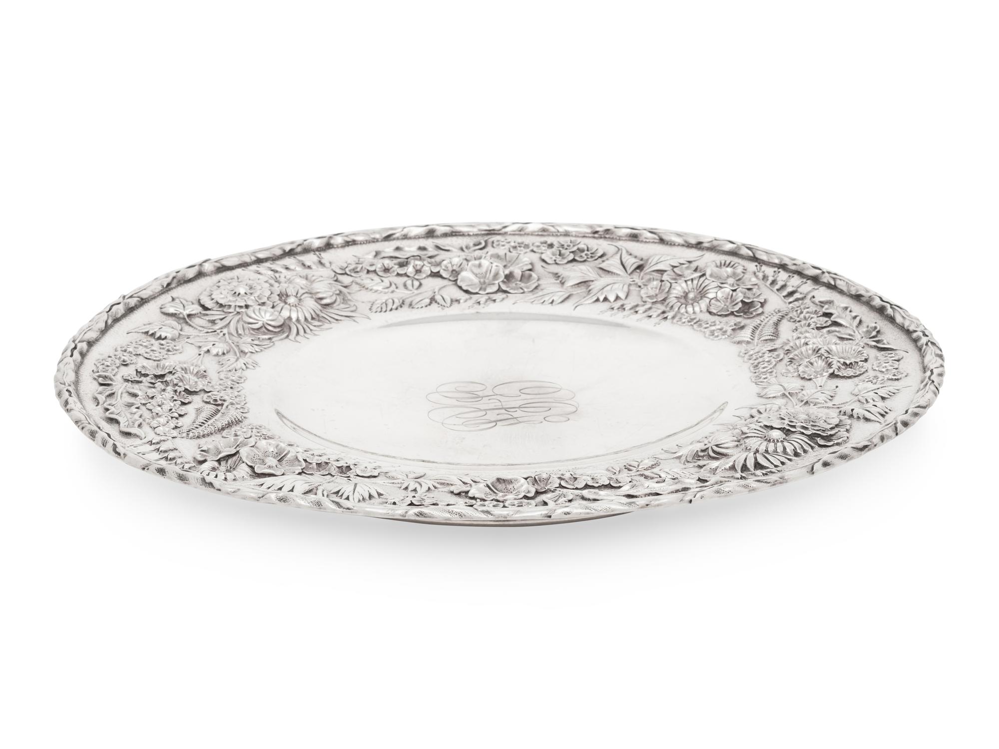 An S. Kirk and Son Repousse Silver Platter