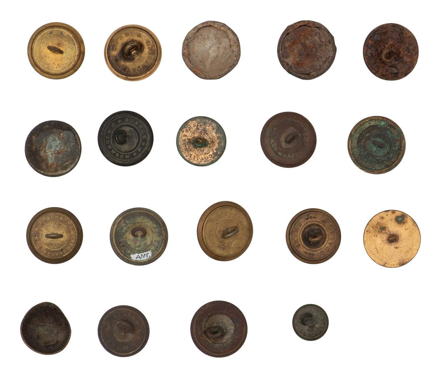 [MILITARIA] 25+ American buttons from the Estate of Carroll J. Delery III, incl. Civil War examples