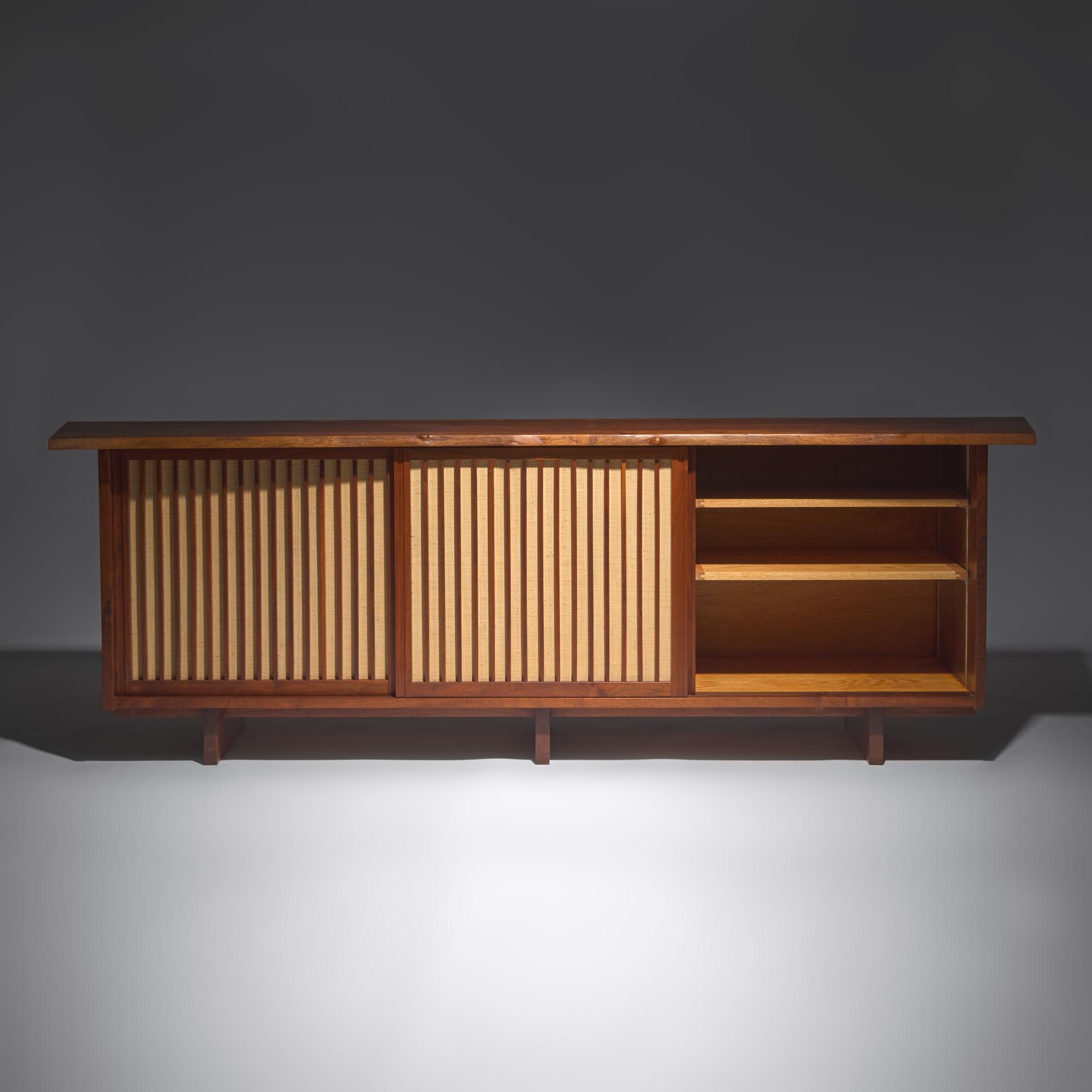 George Nakashima (American, 1905–1990) — Triple Door Sliding Cabinet, 1965