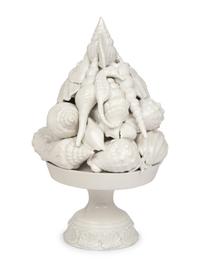 An Italian White Glazed Earthenware Centerpiece