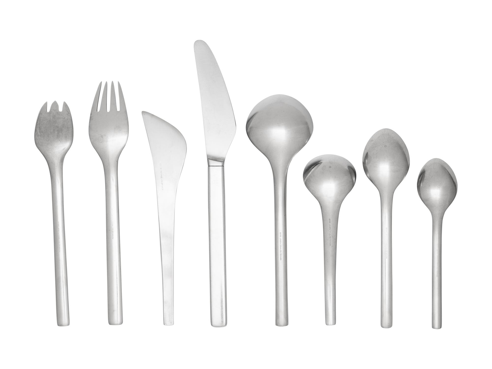 Tuja / Tanaqvil Partial Service of Eight. 51 parts. Georg Jensen, Denmark