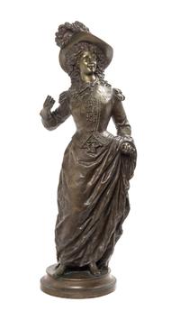 A French Bronze Figure, ERNEST RANCOULET (1870-1915), Height 40 1/2 inches. — ERNEST RANCOULET (1870-1915),