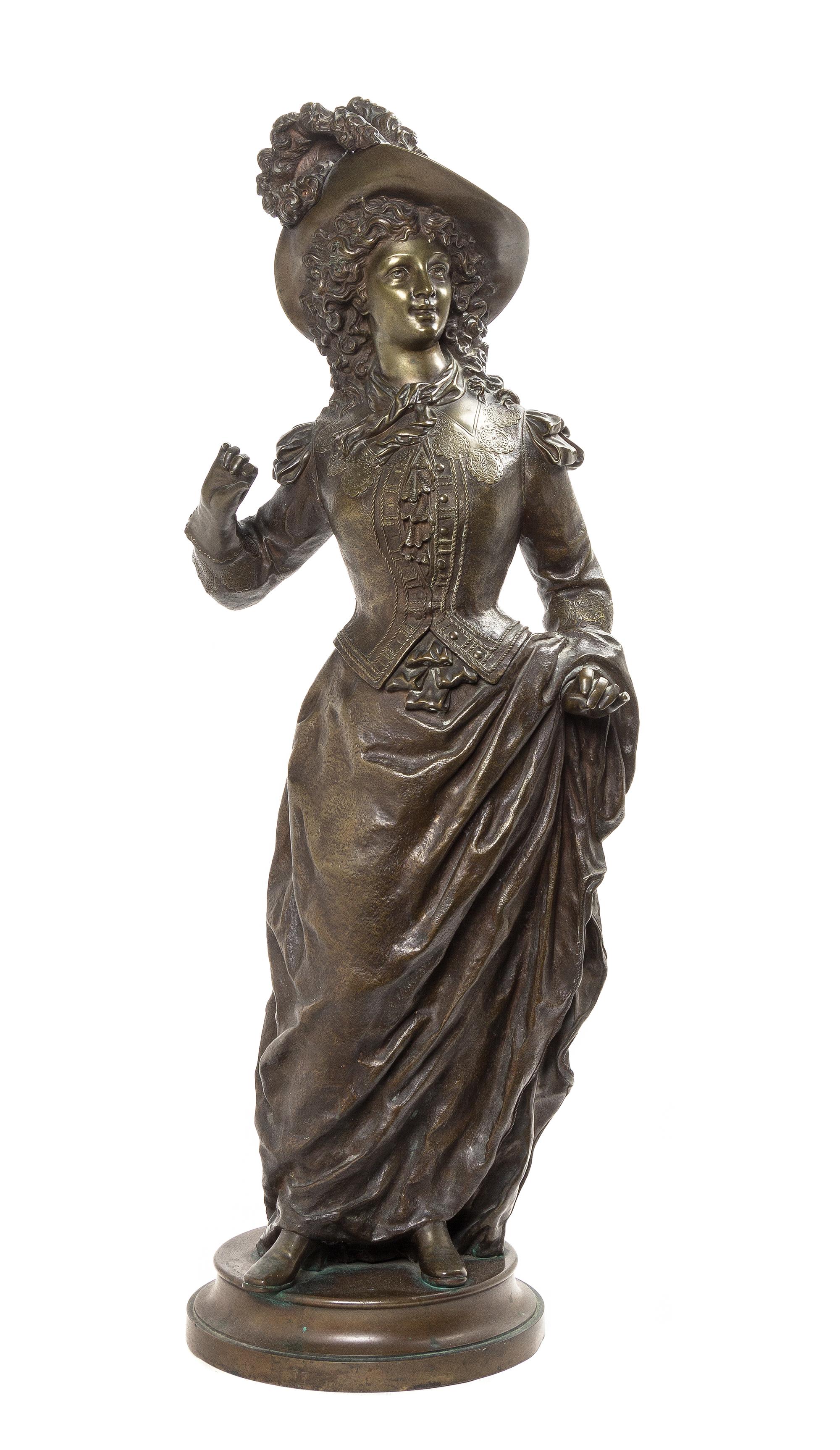 A French Bronze Figure, ERNEST RANCOULET (1870-1915), Height 40 1/2 inches. — ERNEST RANCOULET (1870-1915),