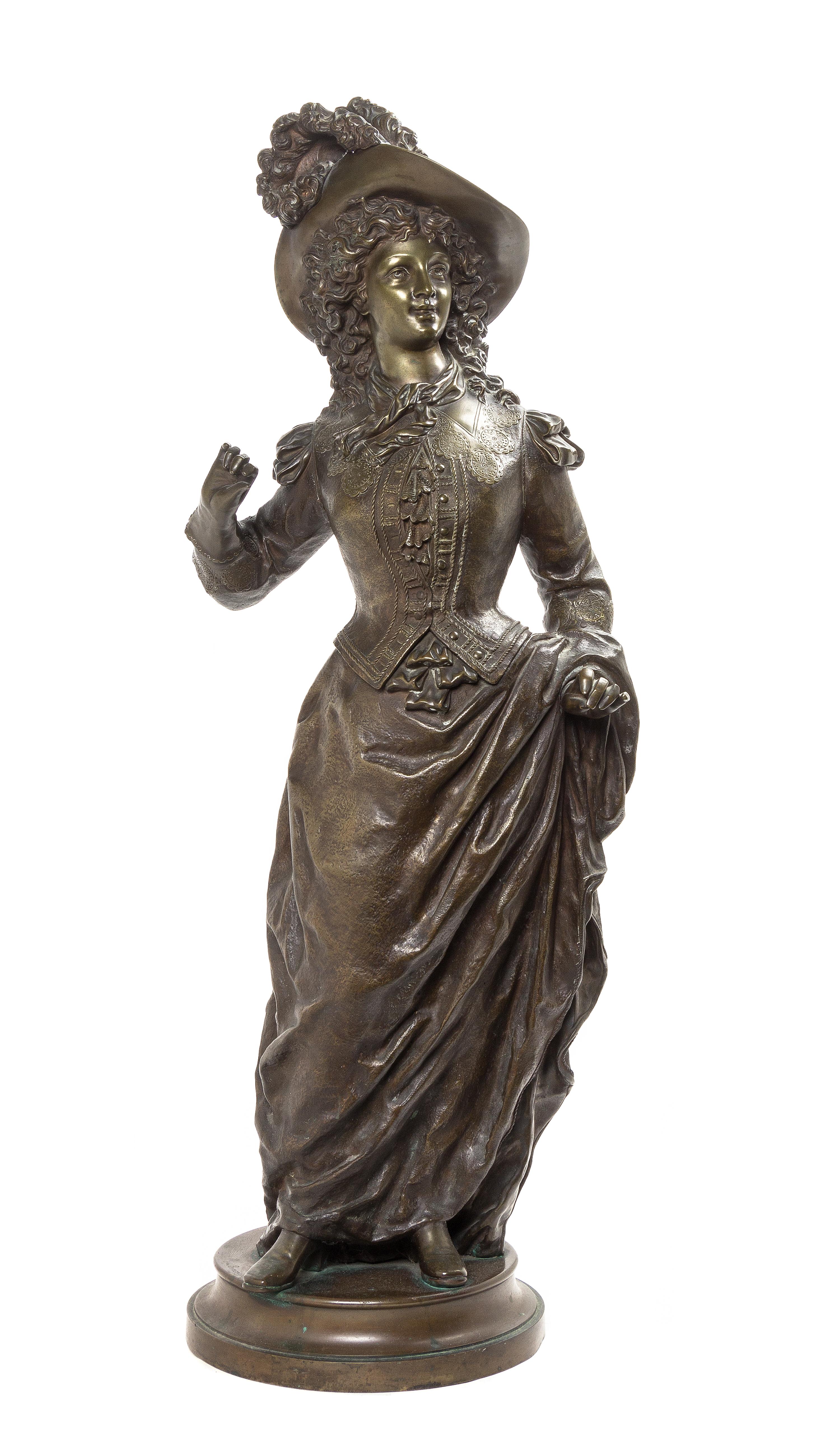 A French Bronze Figure, ERNEST RANCOULET (1870-1915), Height 40 1/2 inches. — ERNEST RANCOULET (1870-1915),