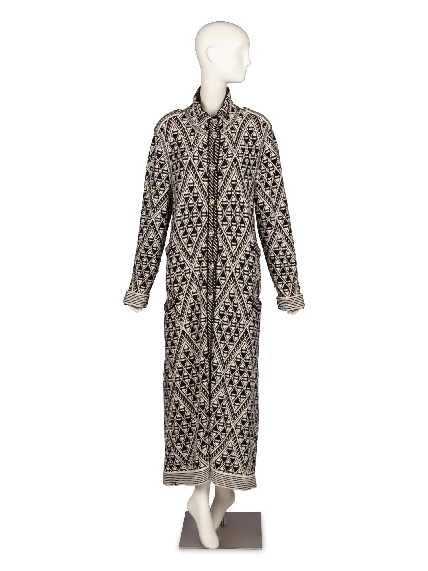 Chanel, Intarsia Knit Cardigan Coat