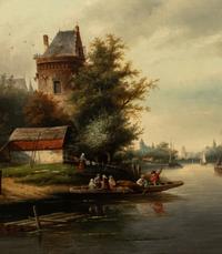 A Summer Landscape with Windmills
