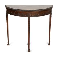 A George III Style Flip-Top Demilune Table