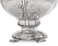 An Art Nouveau Martelé Silver Centerpiece Bowl And Plateau
