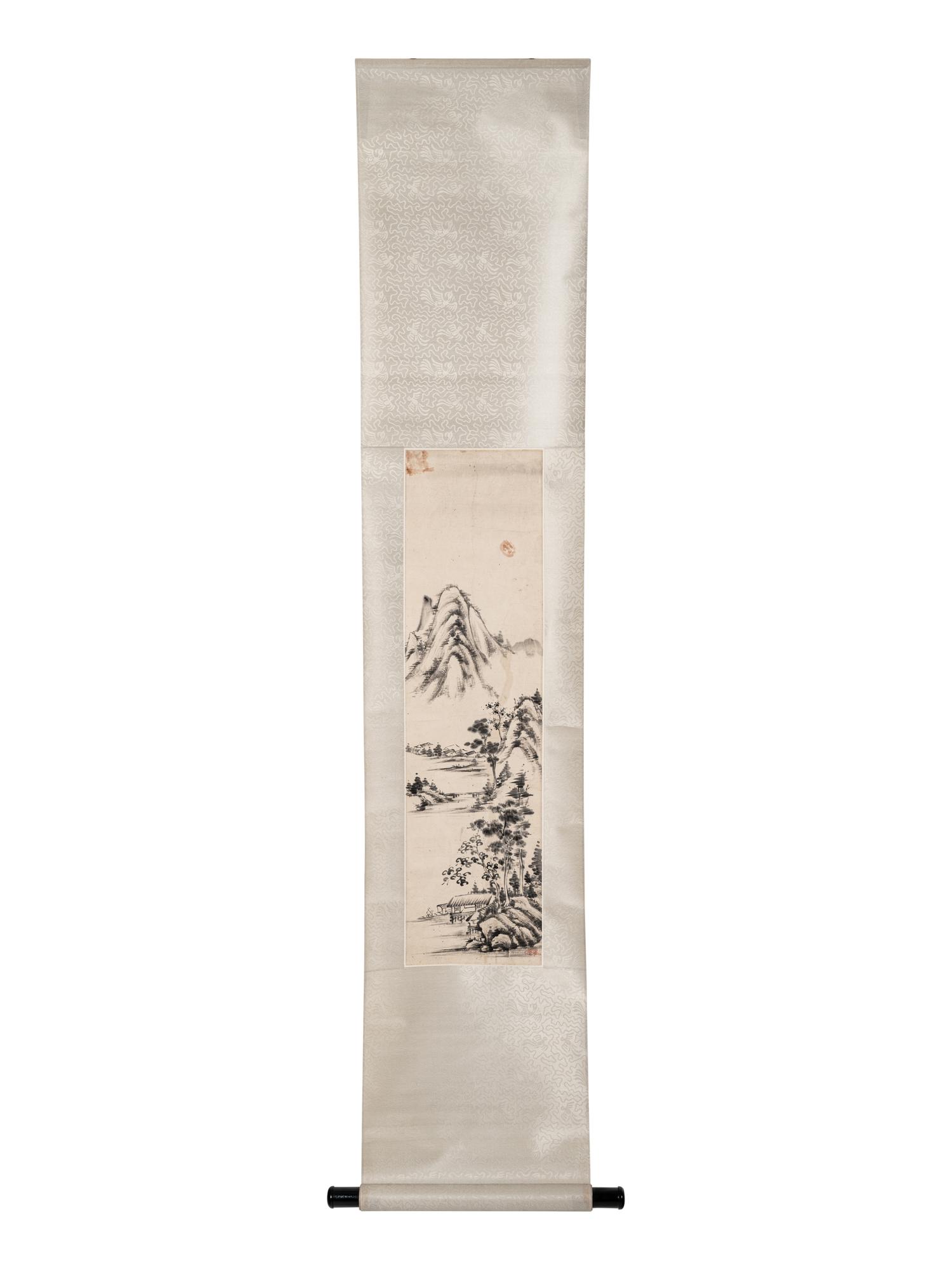 Two Chinese Hanging Scrolls Depicting Landscape