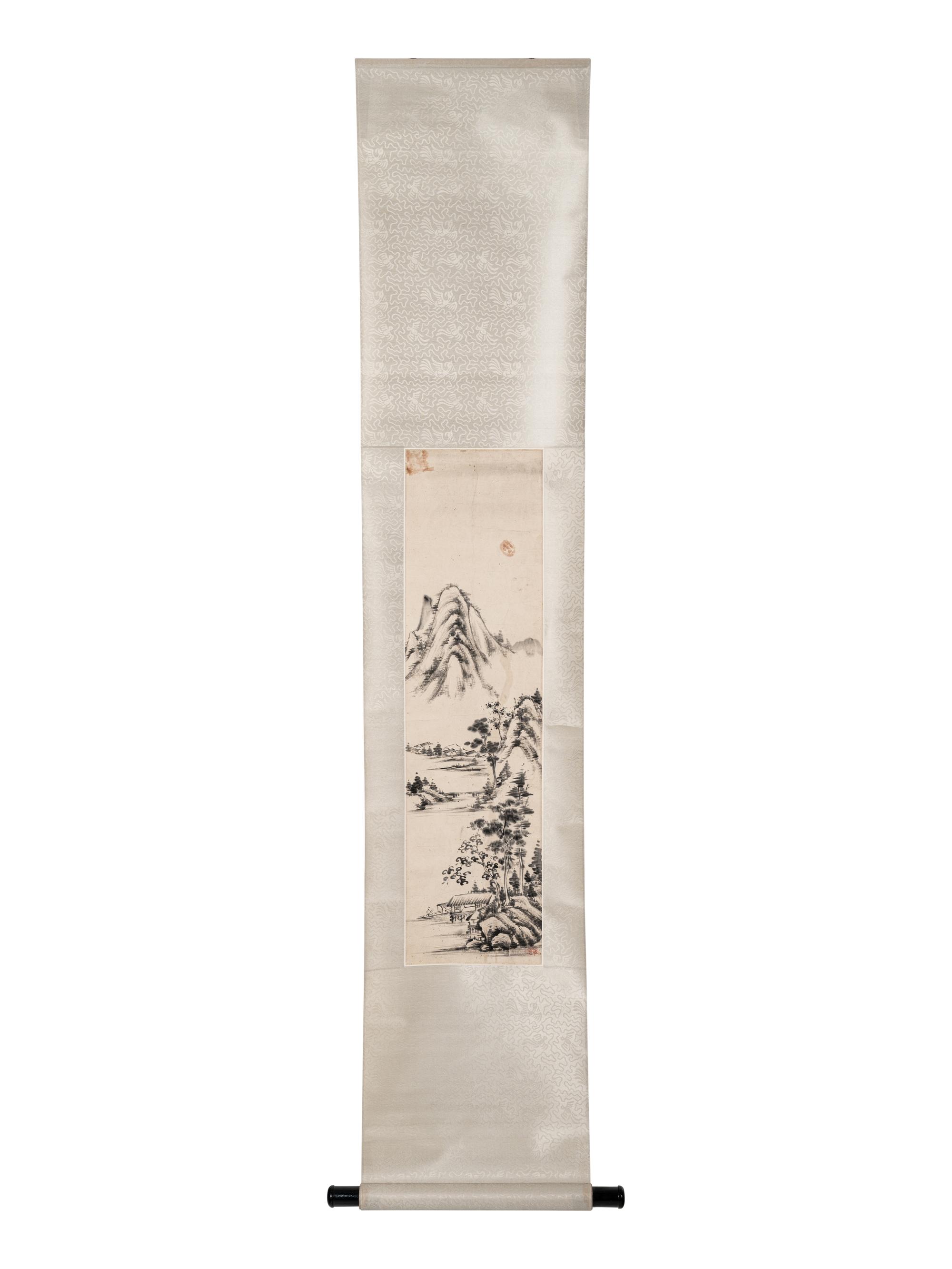 Two Chinese Hanging Scrolls Depicting Landscape