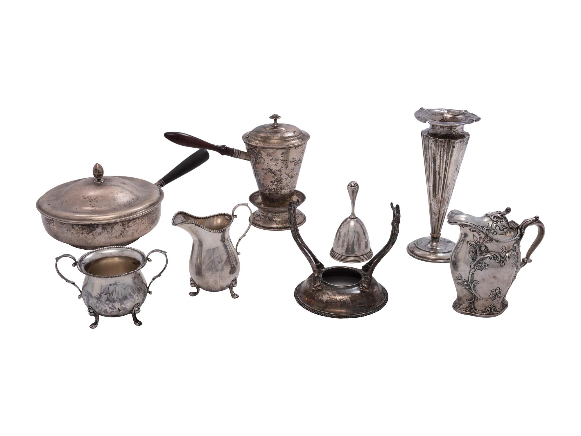 Eight American Silver Table Wares