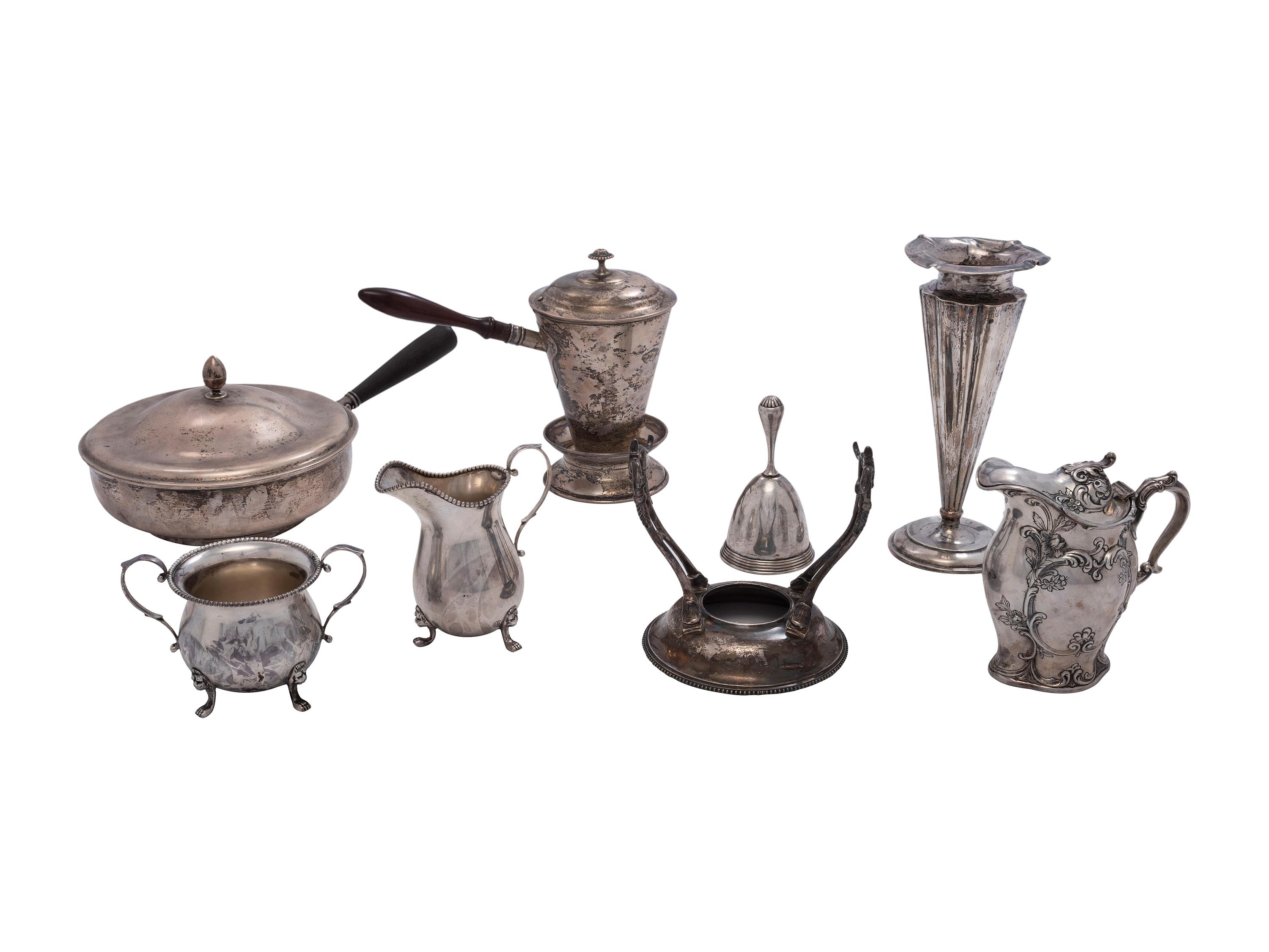 Eight American Silver Table Wares