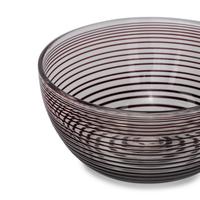 An Italian Glass Serving Bowl and a Set of Red Glass Tableware