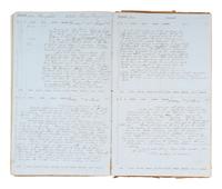 [MARITIME]. Log of the Barques Wavelet , Looling , and J.H. Wills documenting journeys in East Asia, ca 1862-1865. [ With: ] Notebook containing sea shanties and sketches of ships, ca 1862-63.