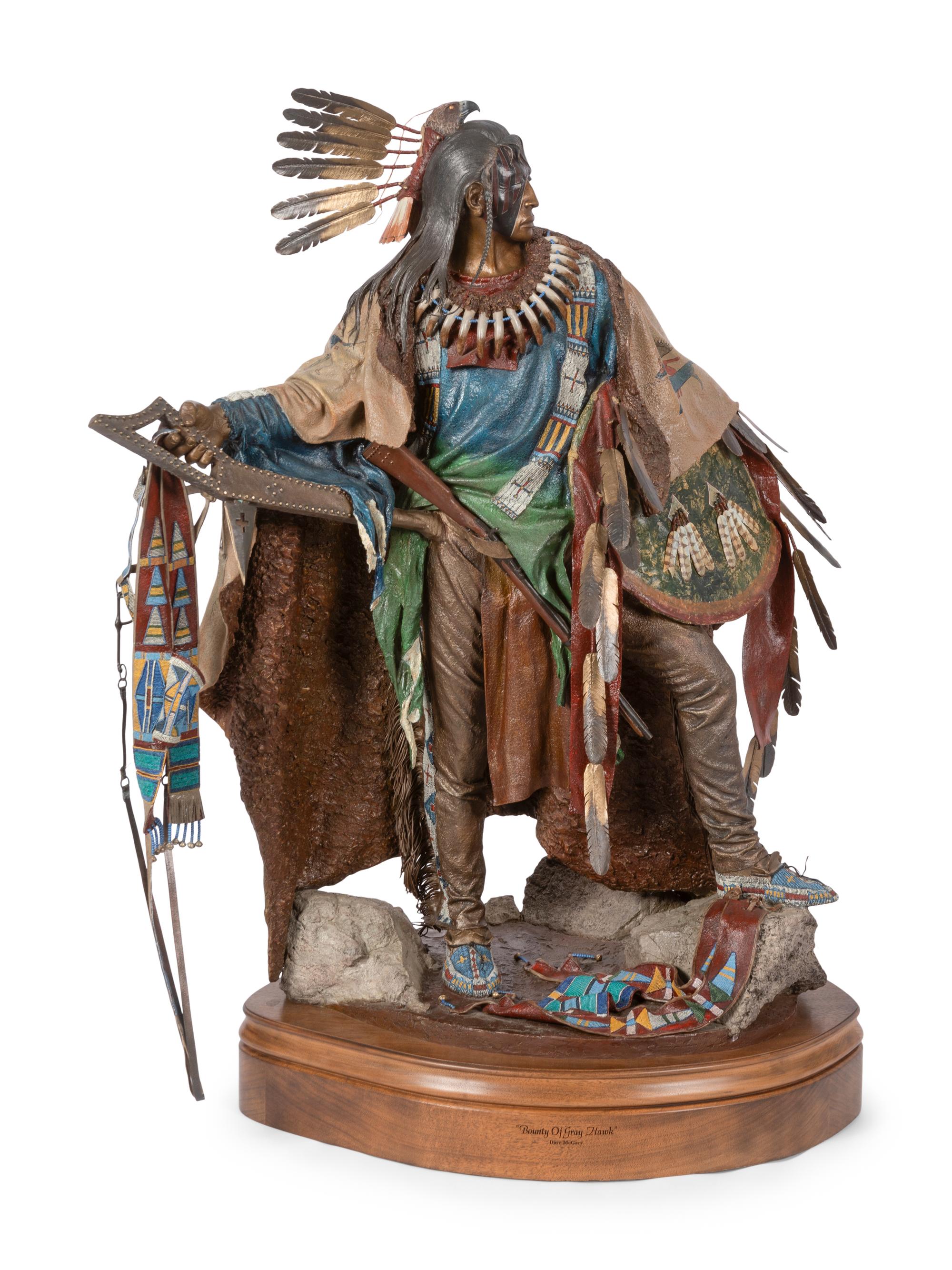 Dave McGary (American, 1958-2013) Bounty of Gray Hawk , Artist's Casting, 1997