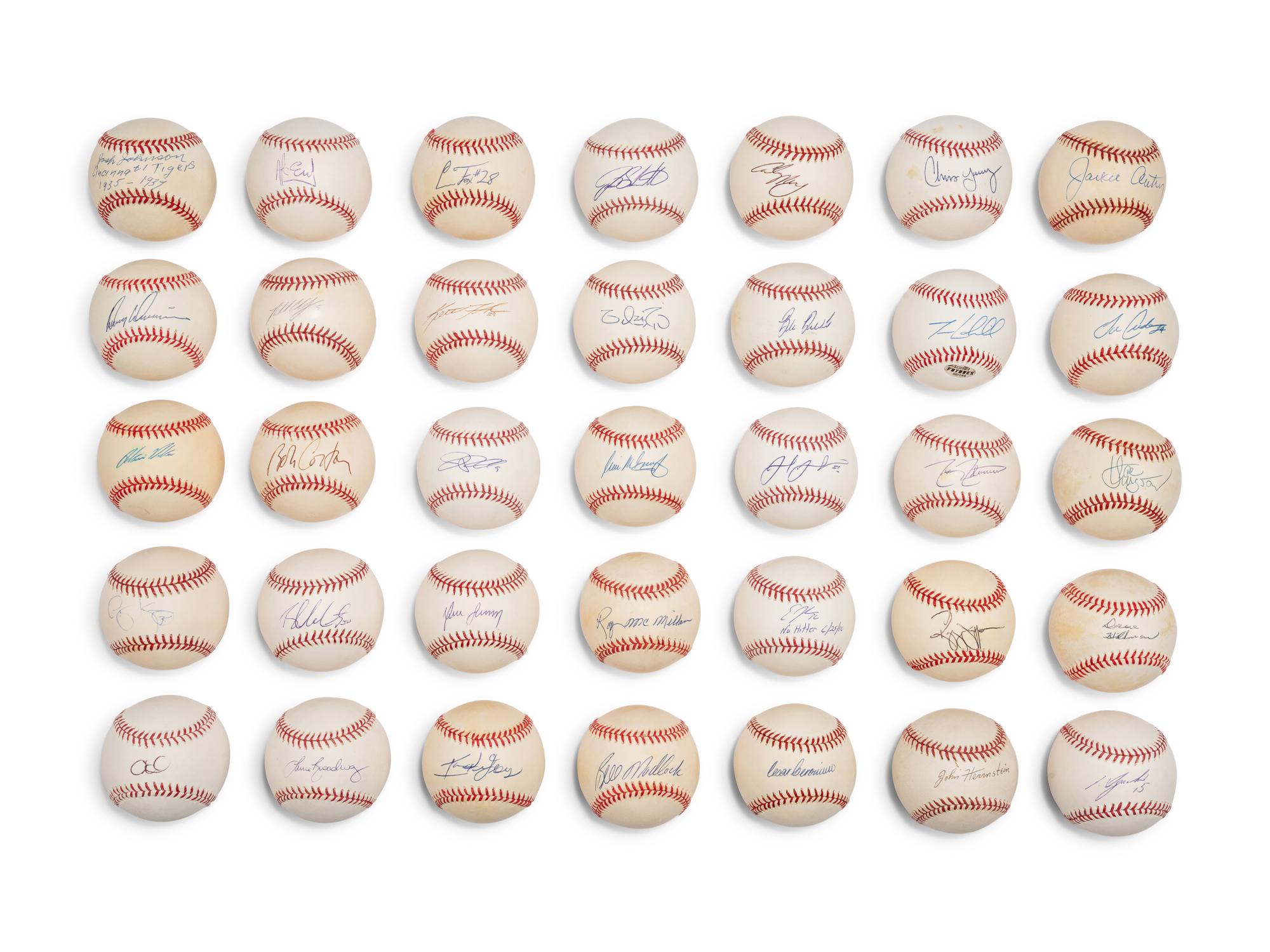 Bases Loaded Signed Autograph Baseball Group No. 88