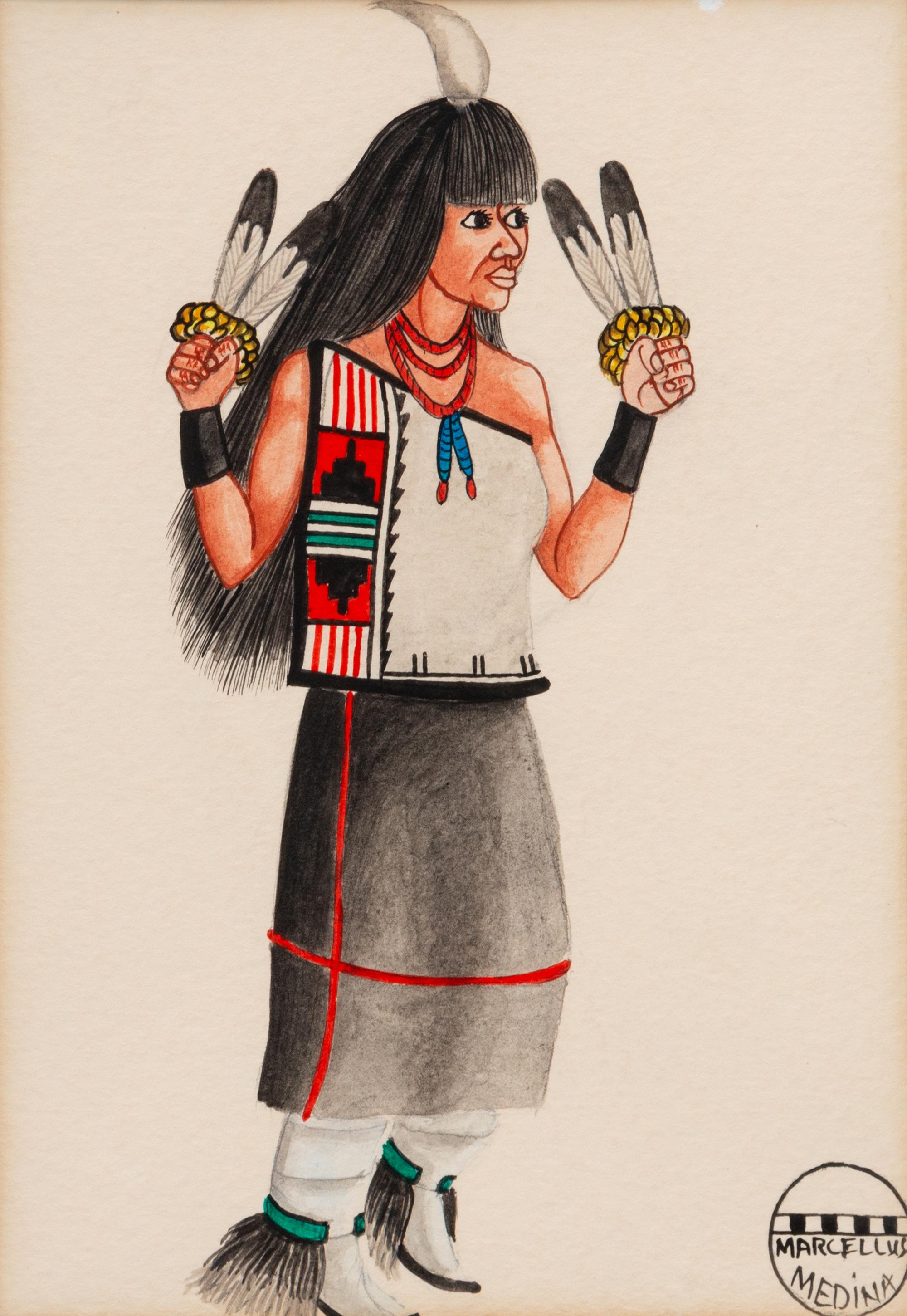 untitled, portraits of Pueblo dancers