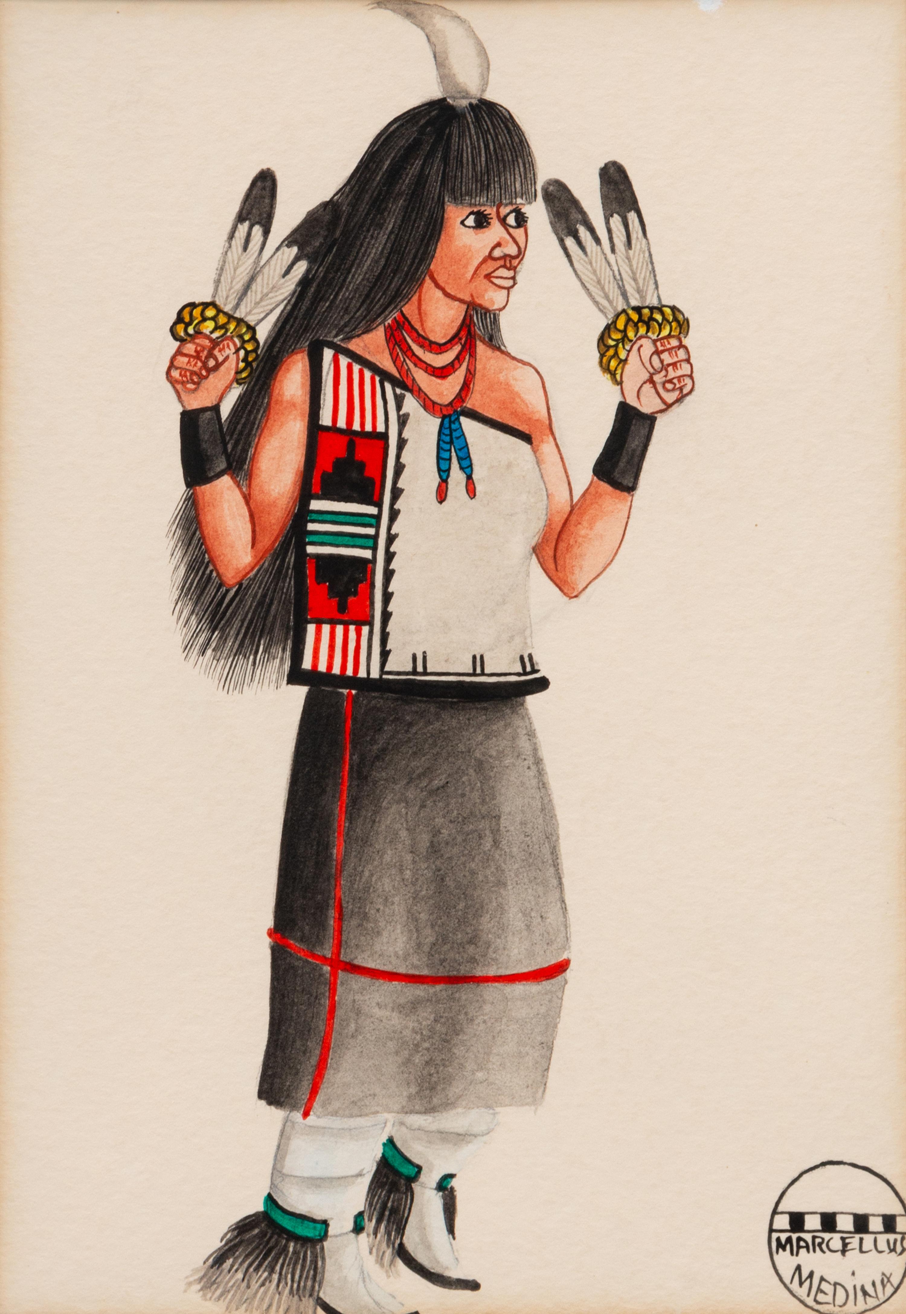 untitled, portraits of Pueblo dancers