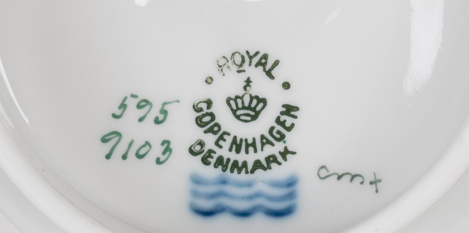 A Royal Copenhagen Gold Rose Porcelain Dinner Service