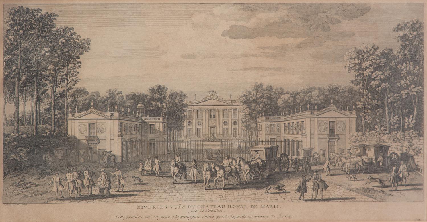 A Black and White Etching by Jacques Rigaud 10 x 19 1/4 inches. — After the antique