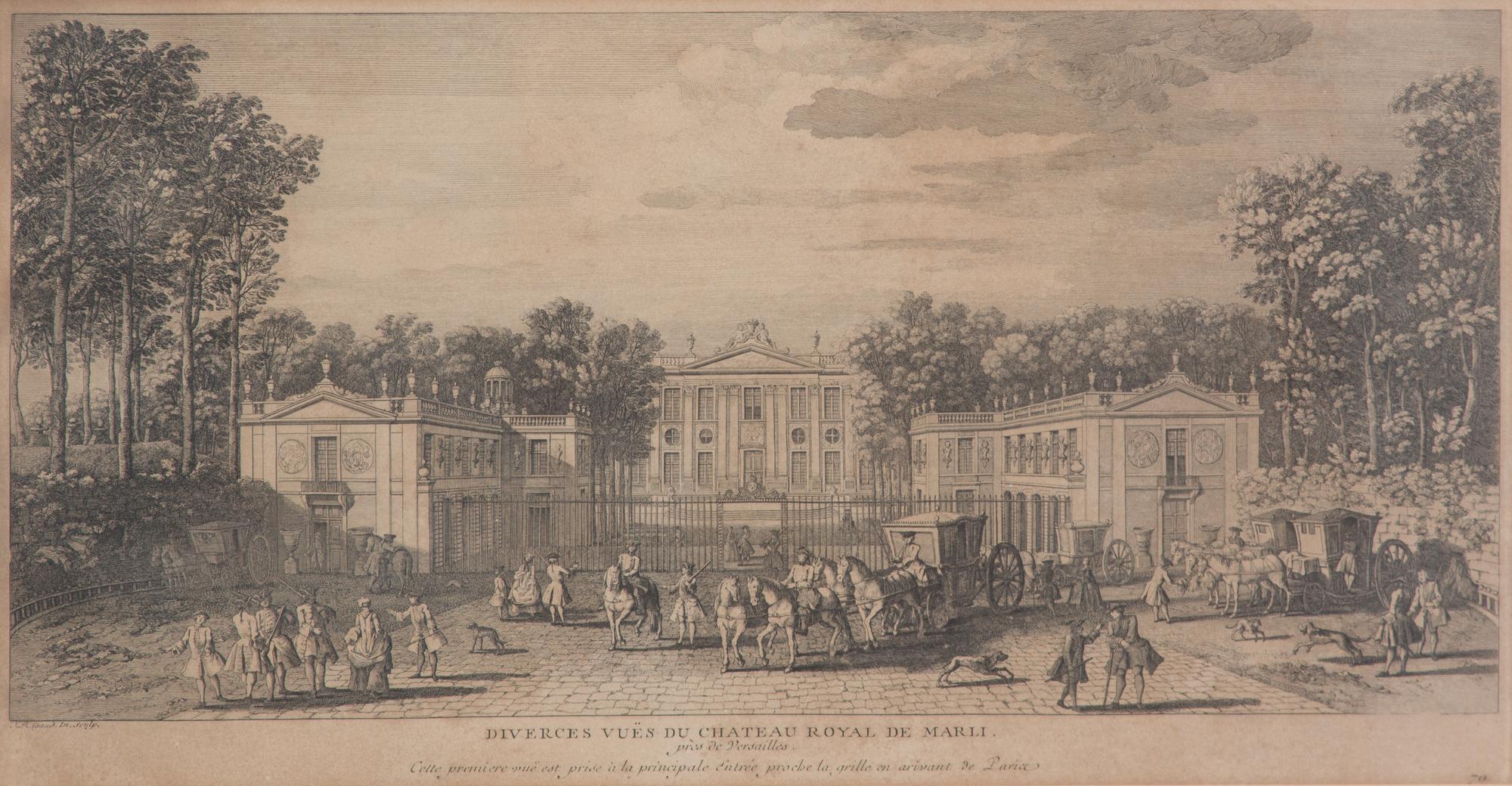 A Black and White Etching by Jacques Rigaud 10 x 19 1/4 inches. — After the antique