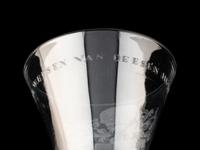 A Dutch Engraved Armorial Wine Glass