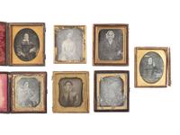 [EARLY PHOTOGRAPHY]. 40 sixth plate daguerreotypes of women of varying ages.