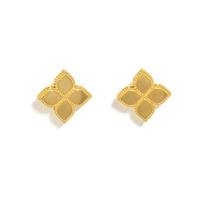 ROBERTO COIN, YELLOW GOLD 'PRINCESS FLOWER' EARRINGS