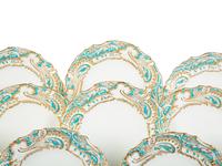 Twelve Gilman Collamore & Co. Minton Porcelain Luncheon Plates