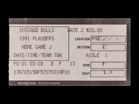 A 1991 Chicago Bulls vs. Los Angeles Lakers NBA Finals Game 2 Ticket Stub ("A Spectacular Move By Michael Jordan" Game)