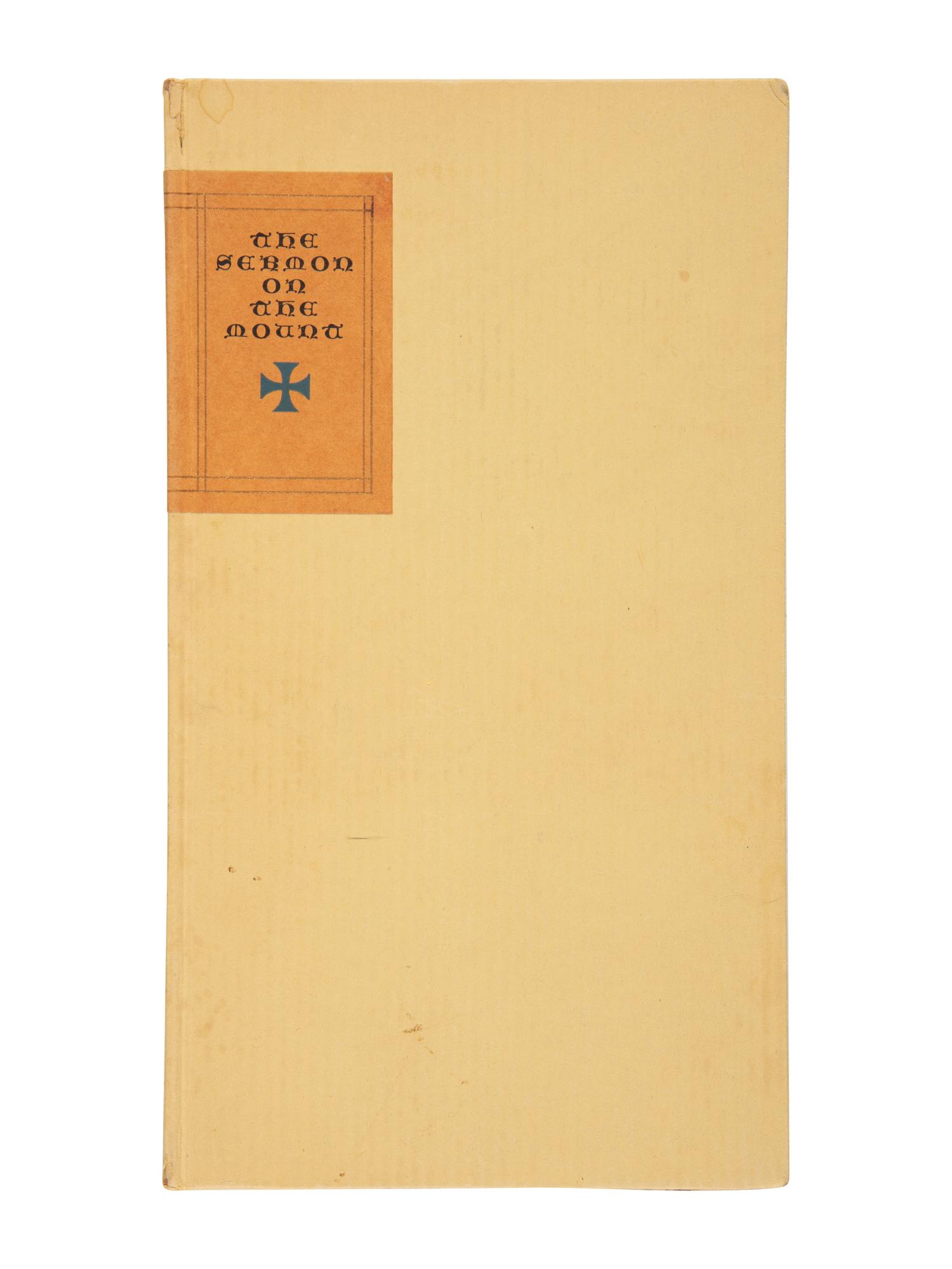 [JOHN HENRY NASH – BOOK CLUB OF CALIFORNIA]. BIBLE in English. The Sermon on the Mount . San Francisco: for the Book Club of California by John Henry Nash, 1921.