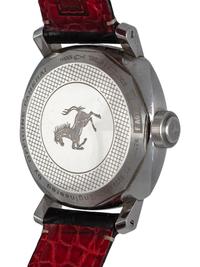 FERRARI, PANERAI, STAINLESS STEEL REF. F 6655 GMT WRISTWATCH