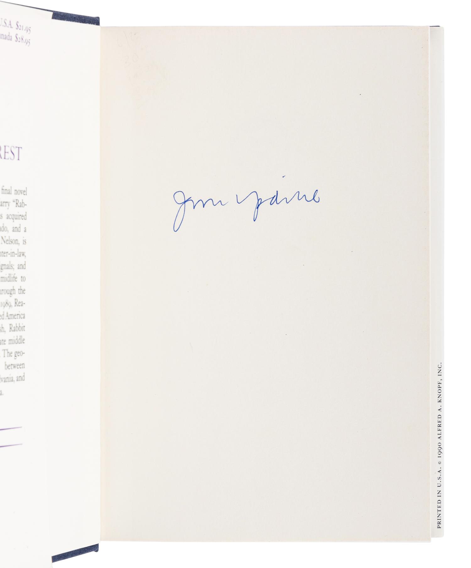 UPDIKE, John (1932-2009). A group of 4 FIRST EDITIONS of Updike’s Rabbit novels, most SIGNED, comprising: