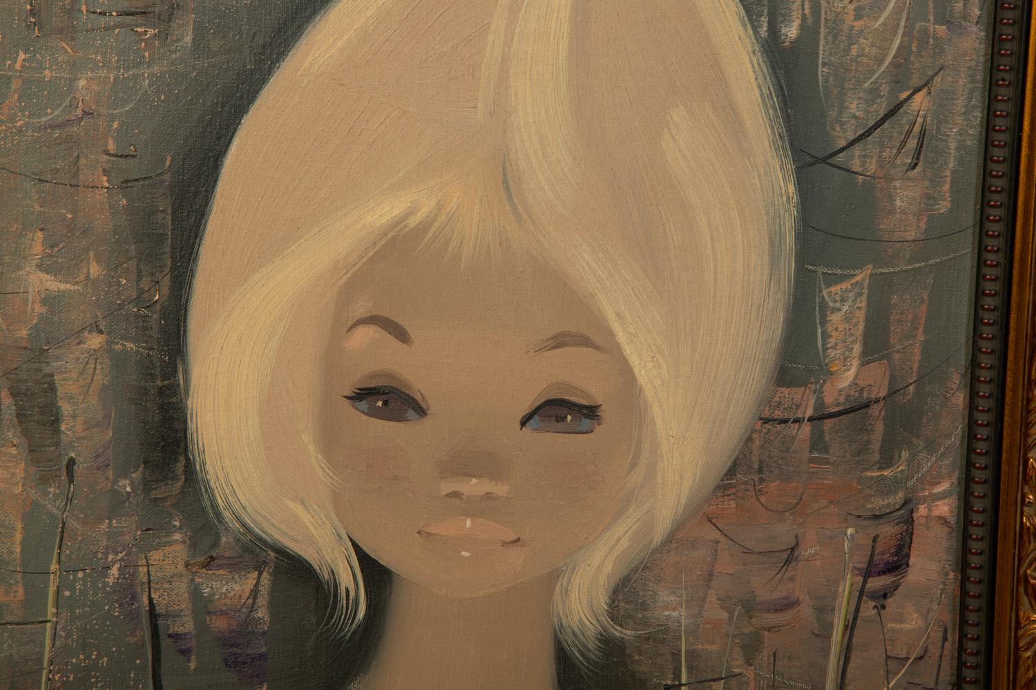 Blonde Girl with Beehive Hairstyle