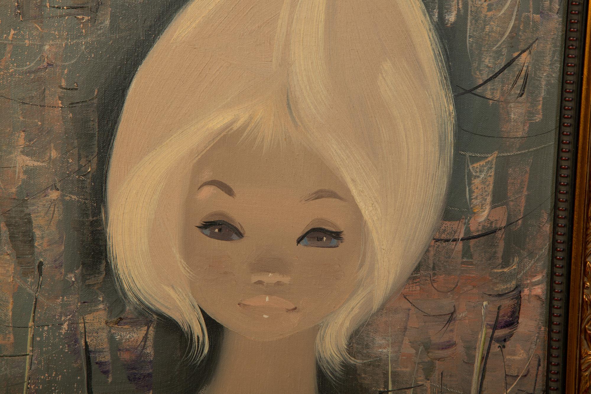 Blonde Girl with Beehive Hairstyle
