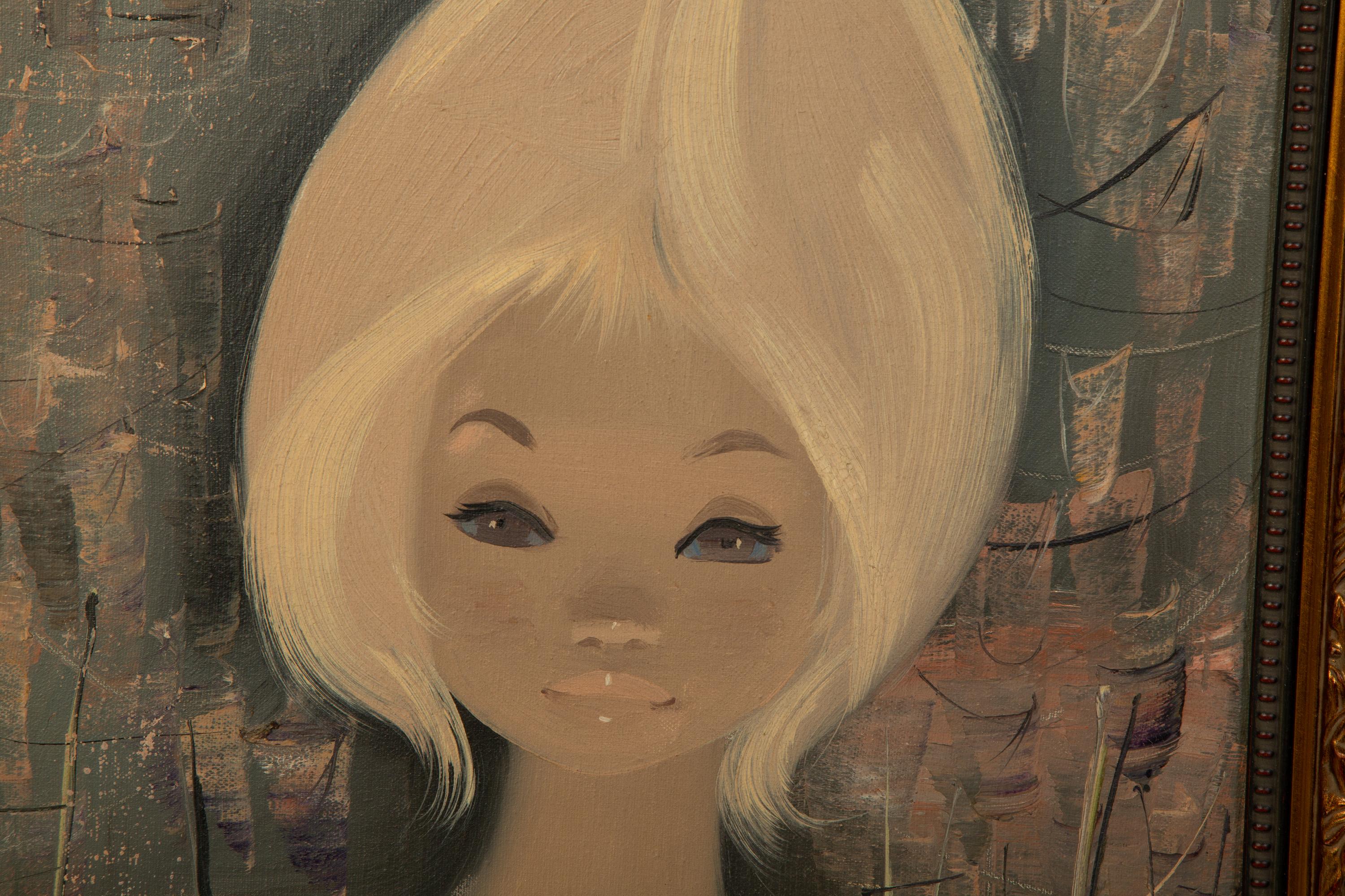 Blonde Girl with Beehive Hairstyle