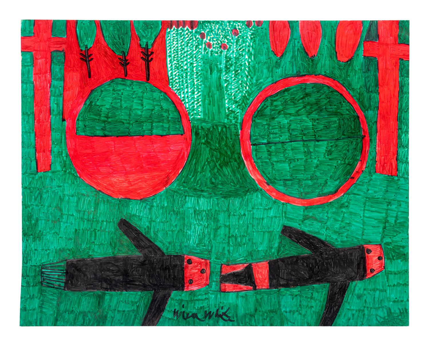 Untitled (Prehistoric Animals), Untitled (Prehistoric Enviornment) and Untitled (Prehistoric Enviornment) (three works)