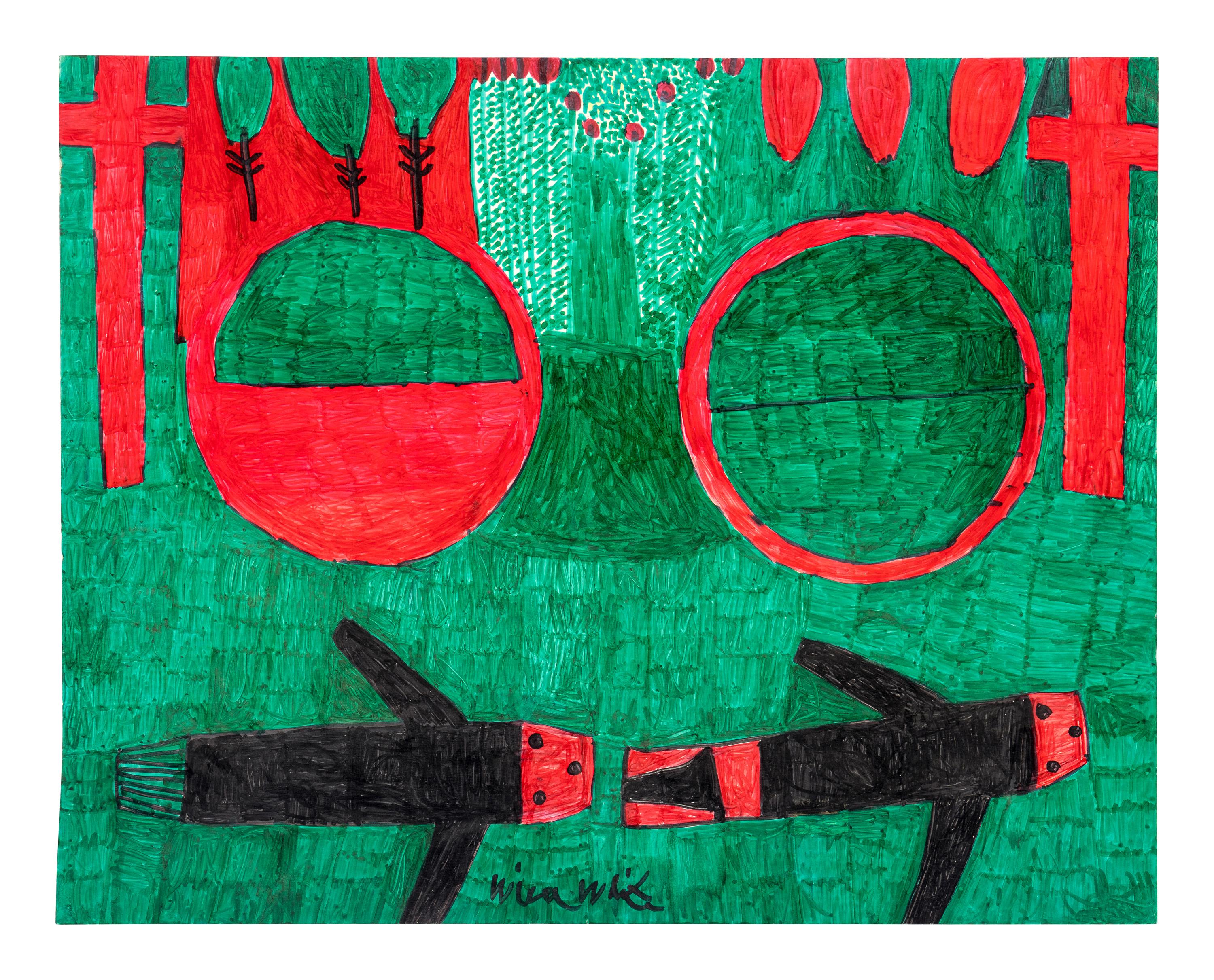 Untitled (Prehistoric Animals), Untitled (Prehistoric Enviornment) and Untitled (Prehistoric Enviornment) (three works)