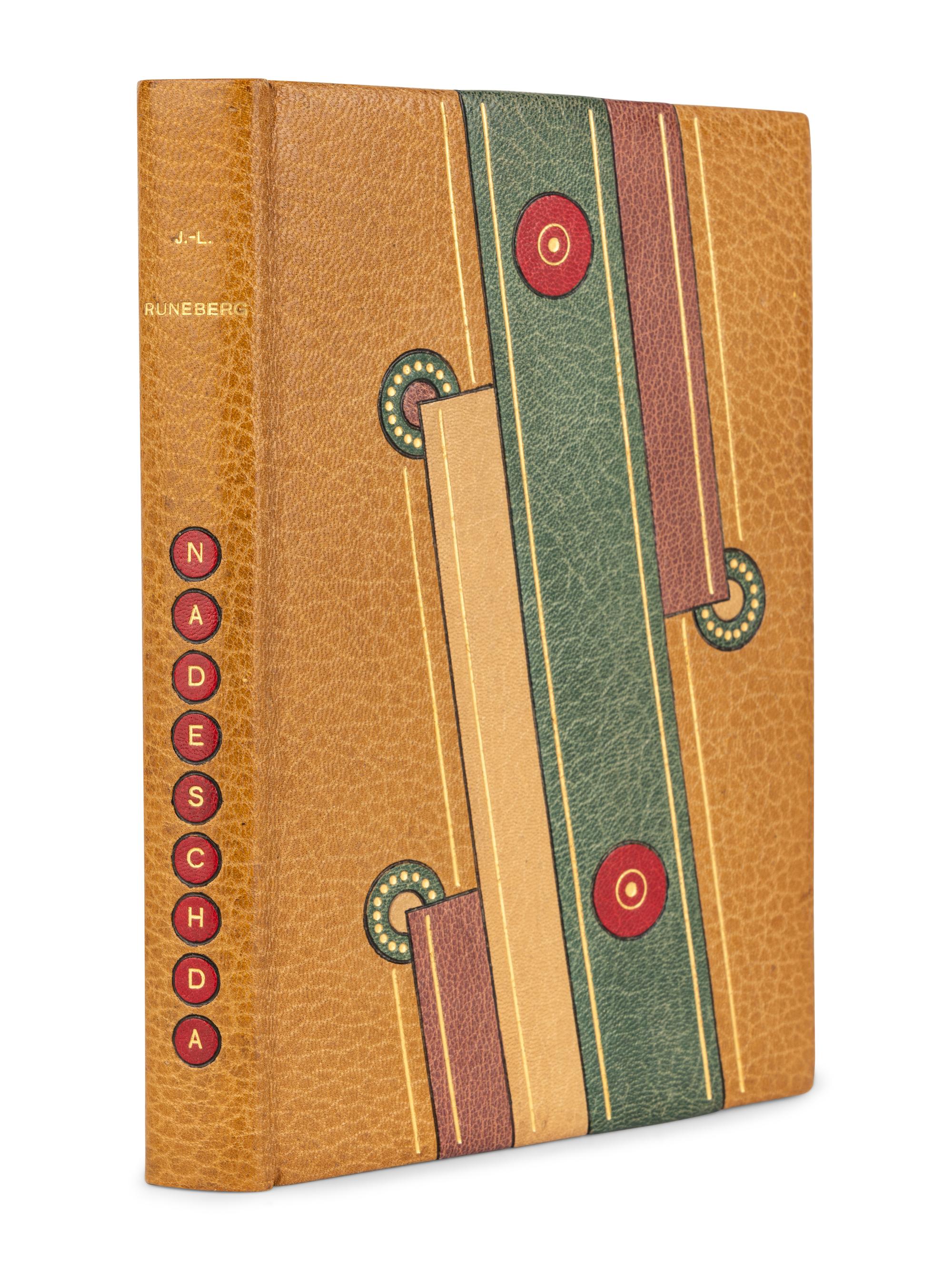 [BINDING]. RUNEBERG, Johan Ludvig (1804-1877). Nadeschda. Scènes de la vie russe . Paris: Editions de la Lampe d'Argile, 1924.