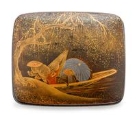 Two Japanese Maki-e Lacquered Boxes and Covers