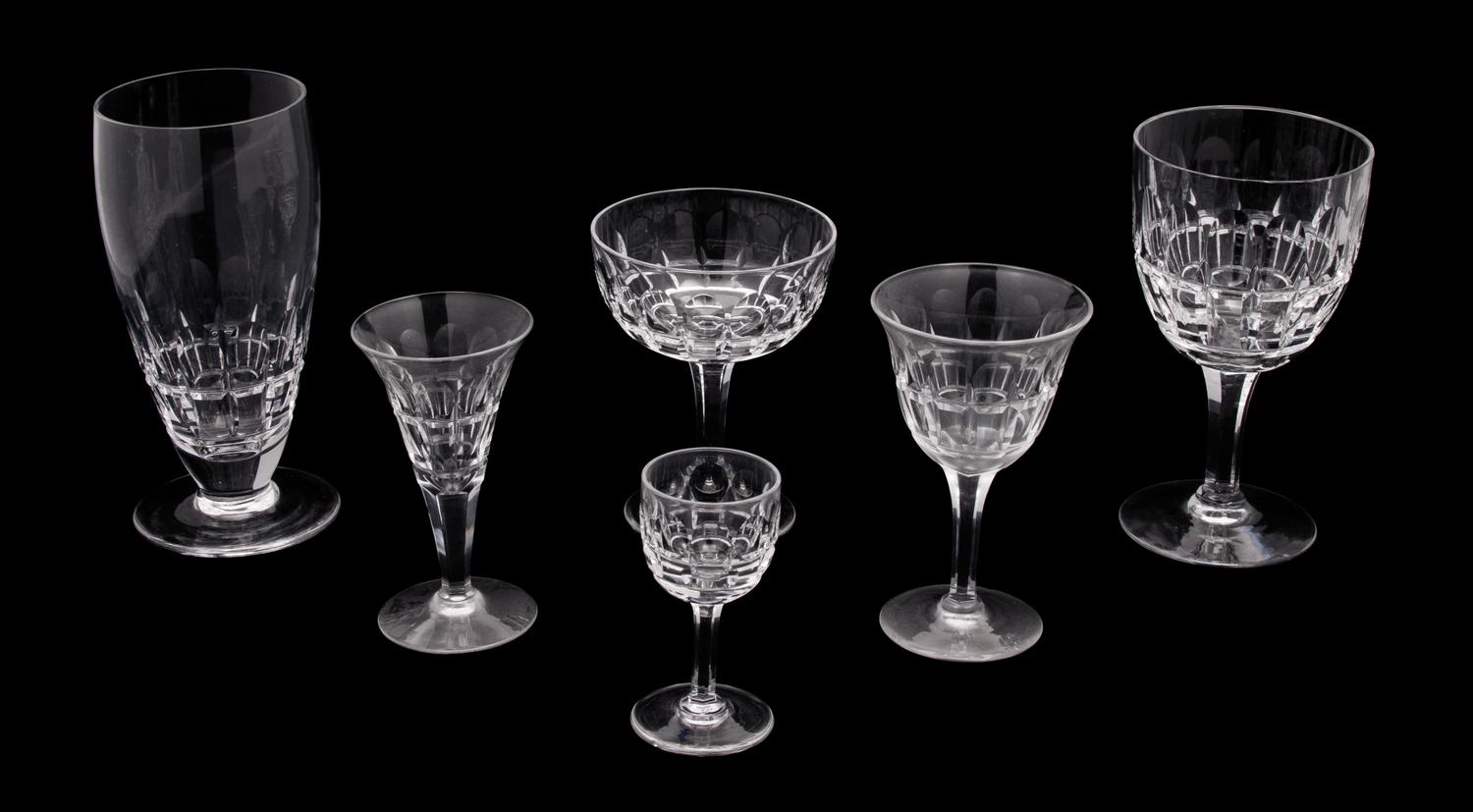 An English Cut-Glass Stemware Service
