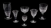An English Cut-Glass Stemware Service