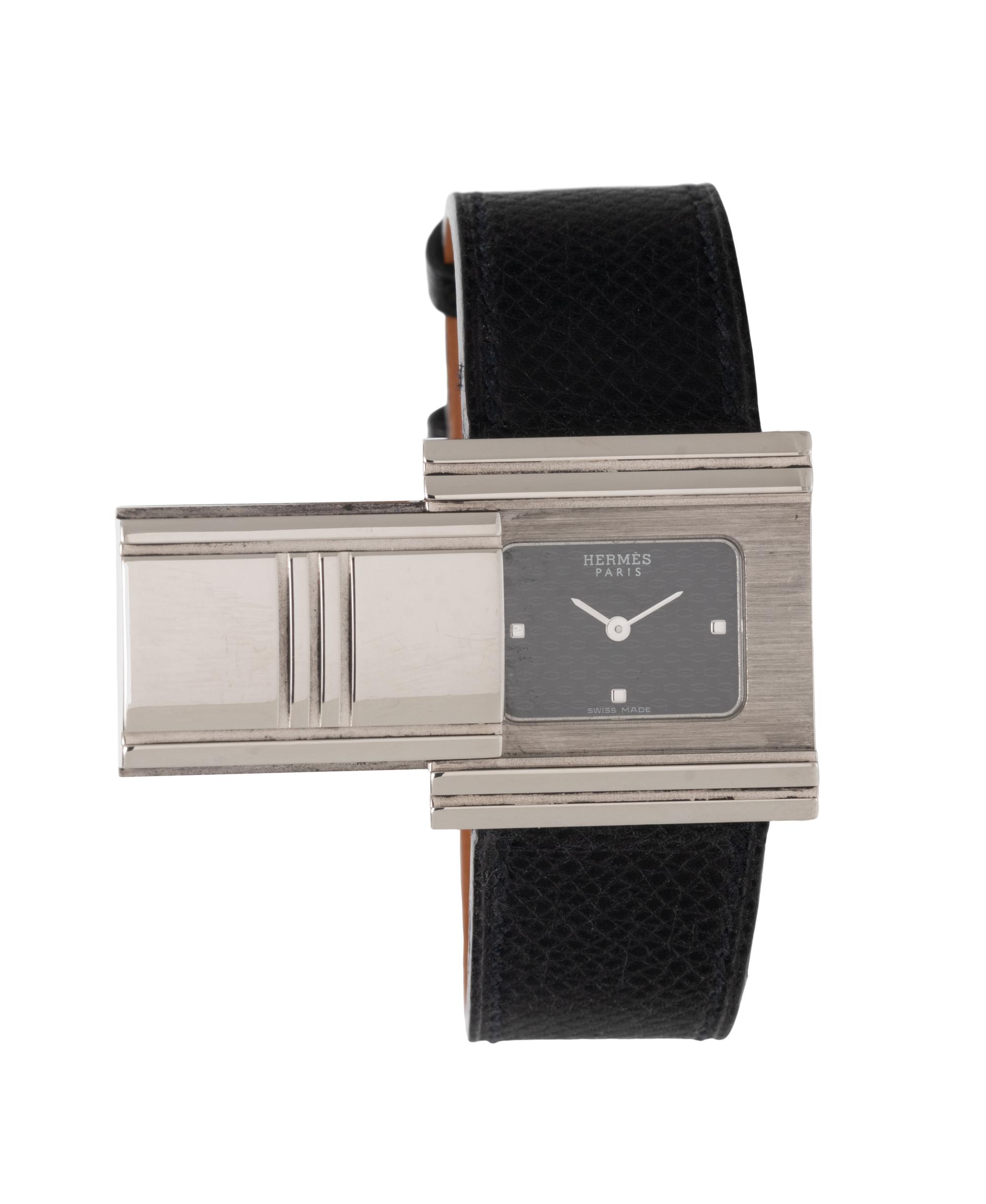 Hermès, Stainless Steel 'Glissade' Watch