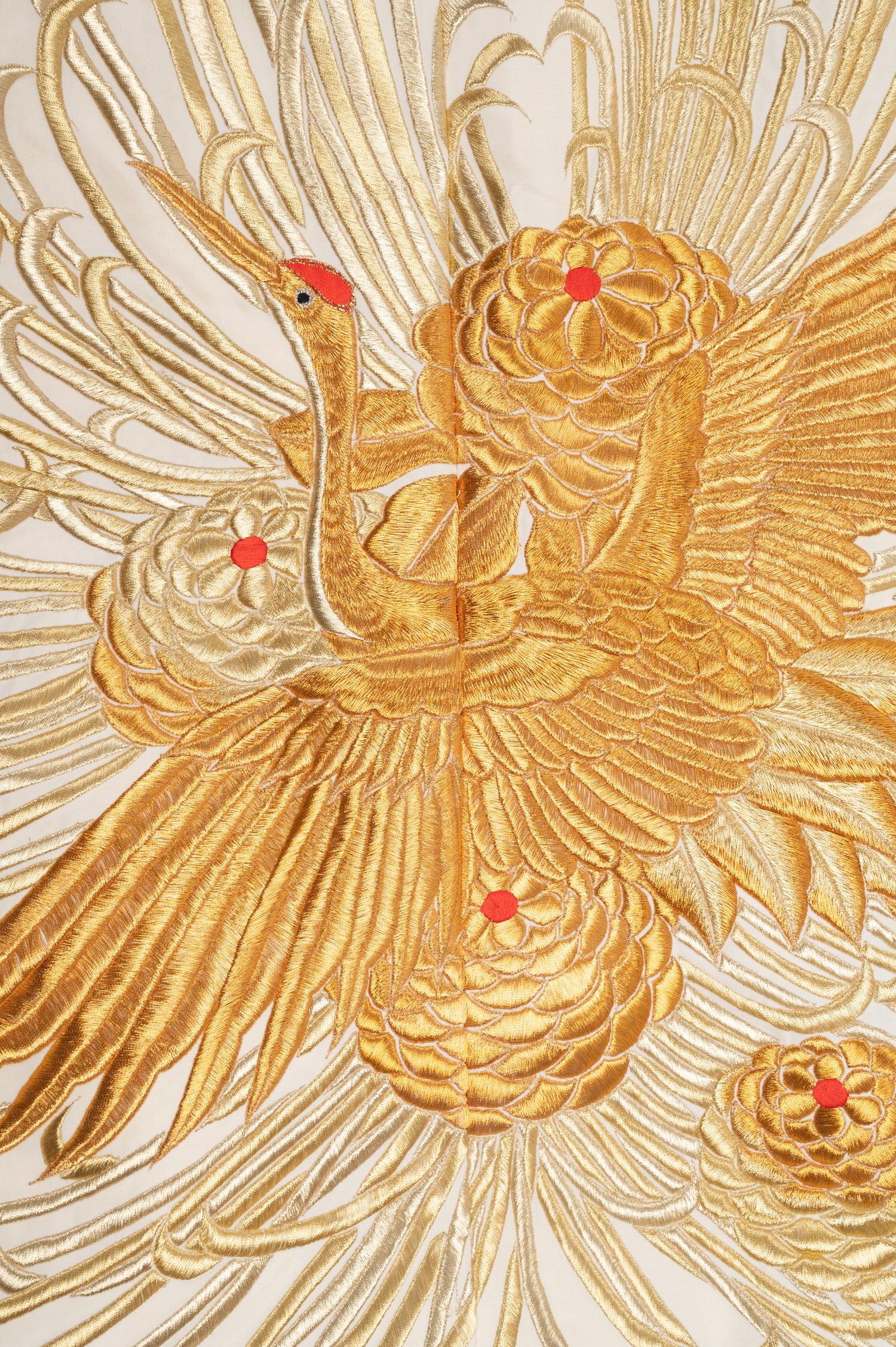 Two Embroidered Silk Robes, Furisode