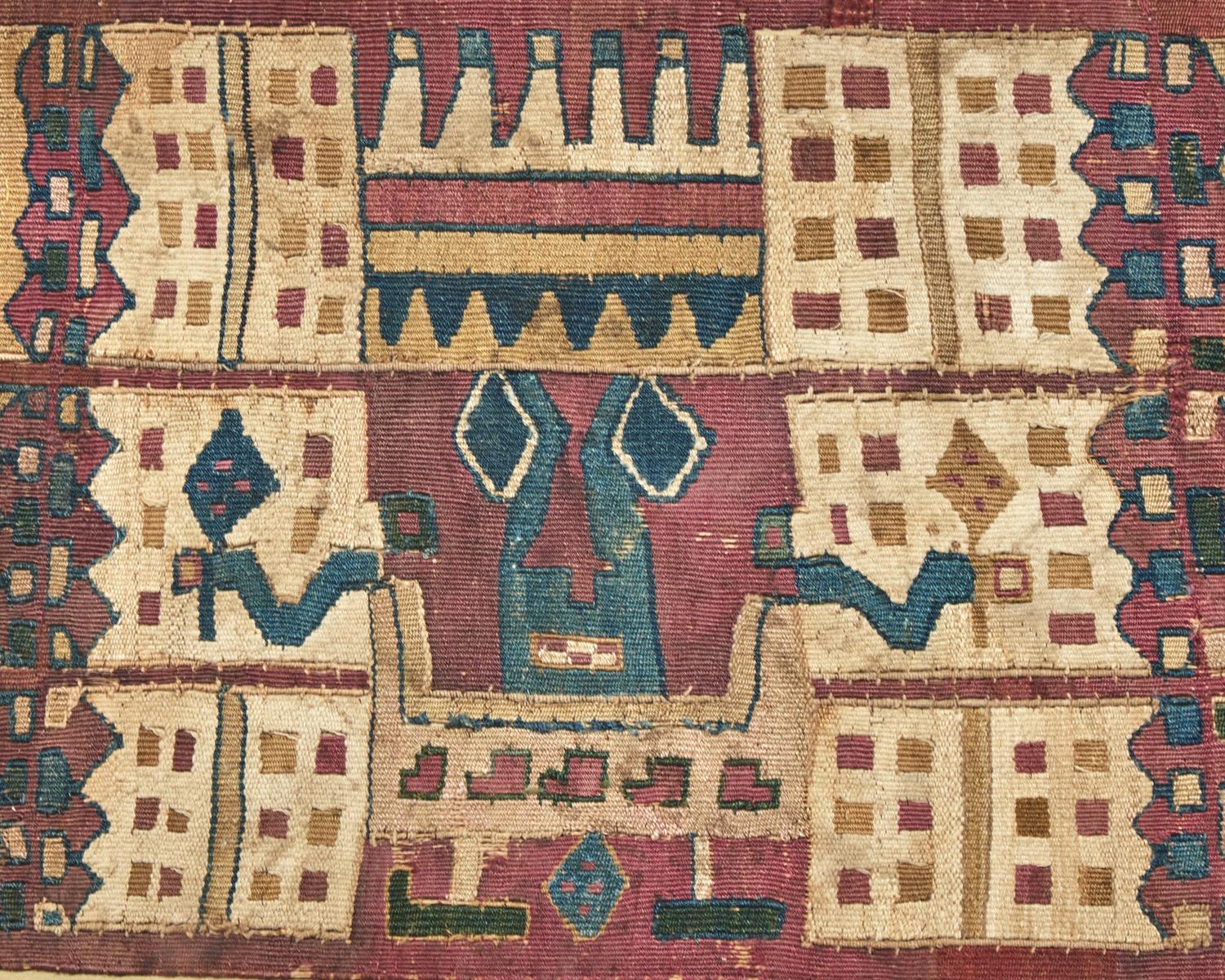 A Huari Mantle Border with Standing Figures