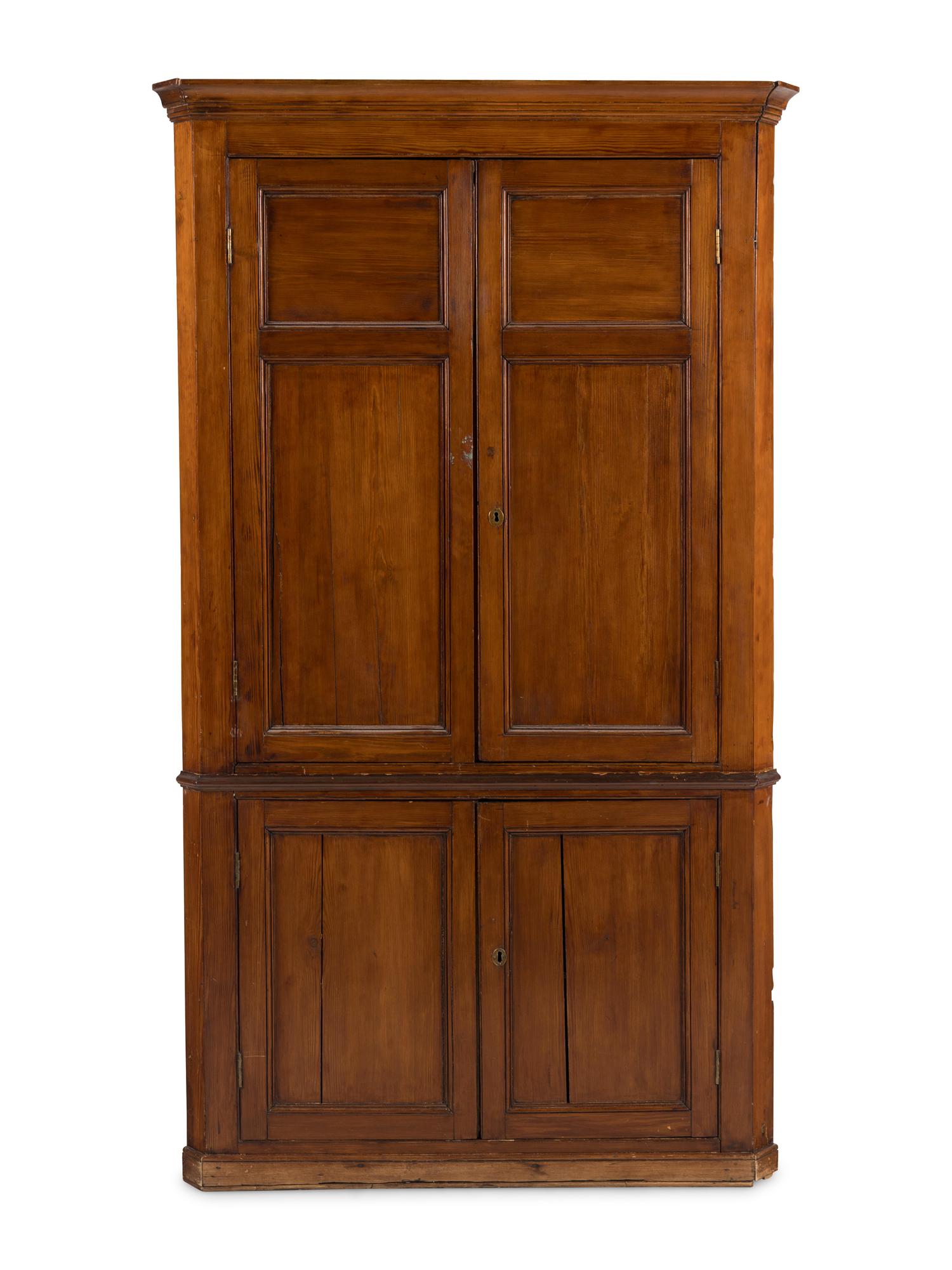 A George III Pine Corner Cabinet
