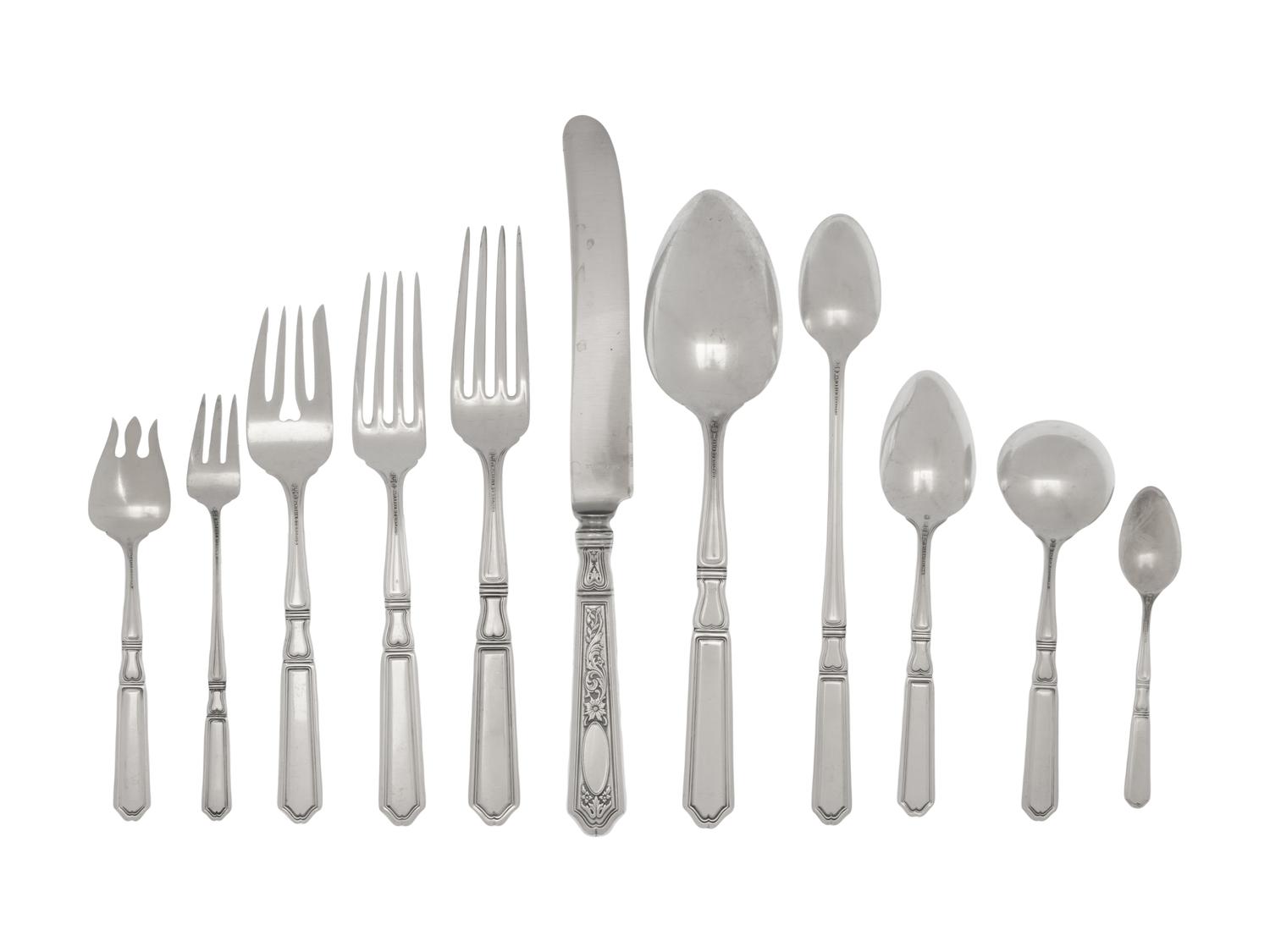 An American Silver Flatware Service