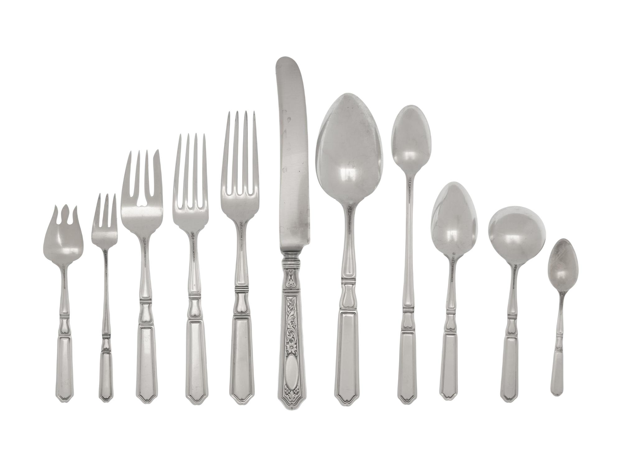 An American Silver Flatware Service