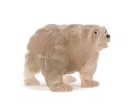 A Carved Quartz Figure of a Polar Bear Height 3 1/2 x length 6 1/2 inches. — CONTINENTAL, 20TH CENTURY