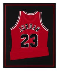 A Michael Jordan Signed Autograph Chicago Bulls Jersey (Upper Deck Authenticated)